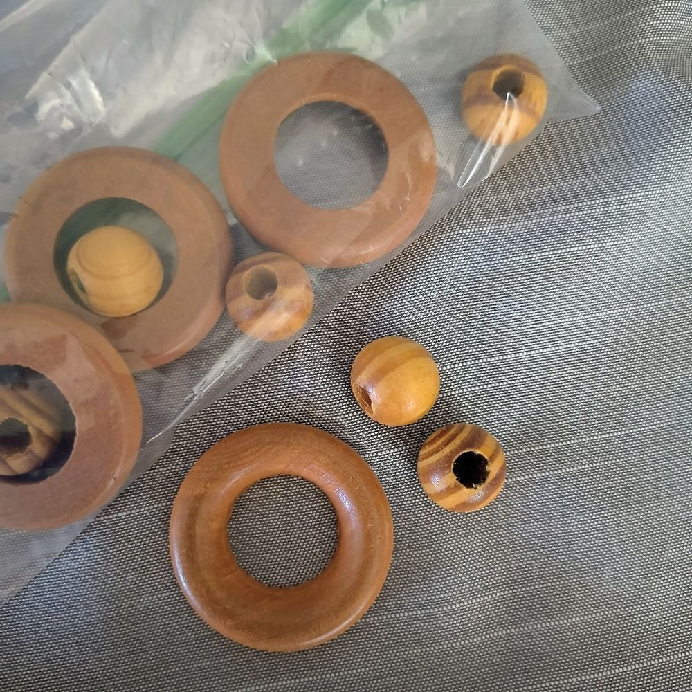 Wooden Beads Crafting Macrame Jewelry Making Mixed Lot - Picture 7 of 7